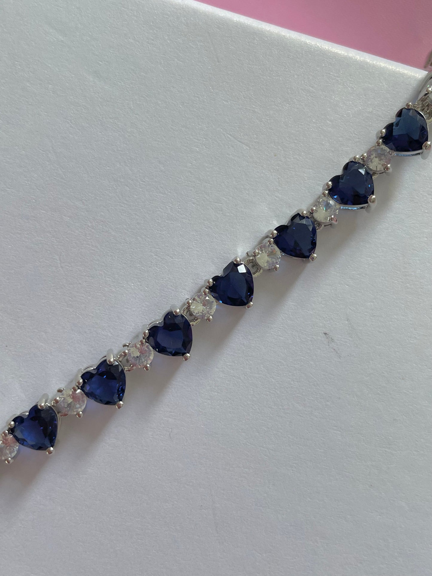 Blue Heart Bling Bracelet