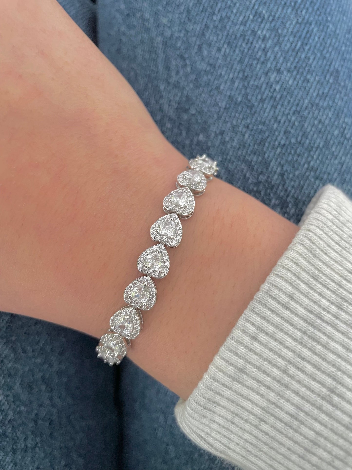 Silver Heart Me Bracelet