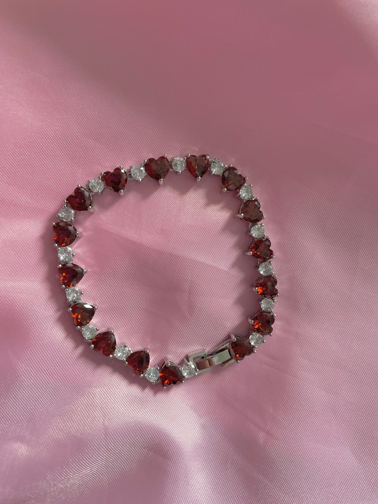 Red Heart Bling Bracelet