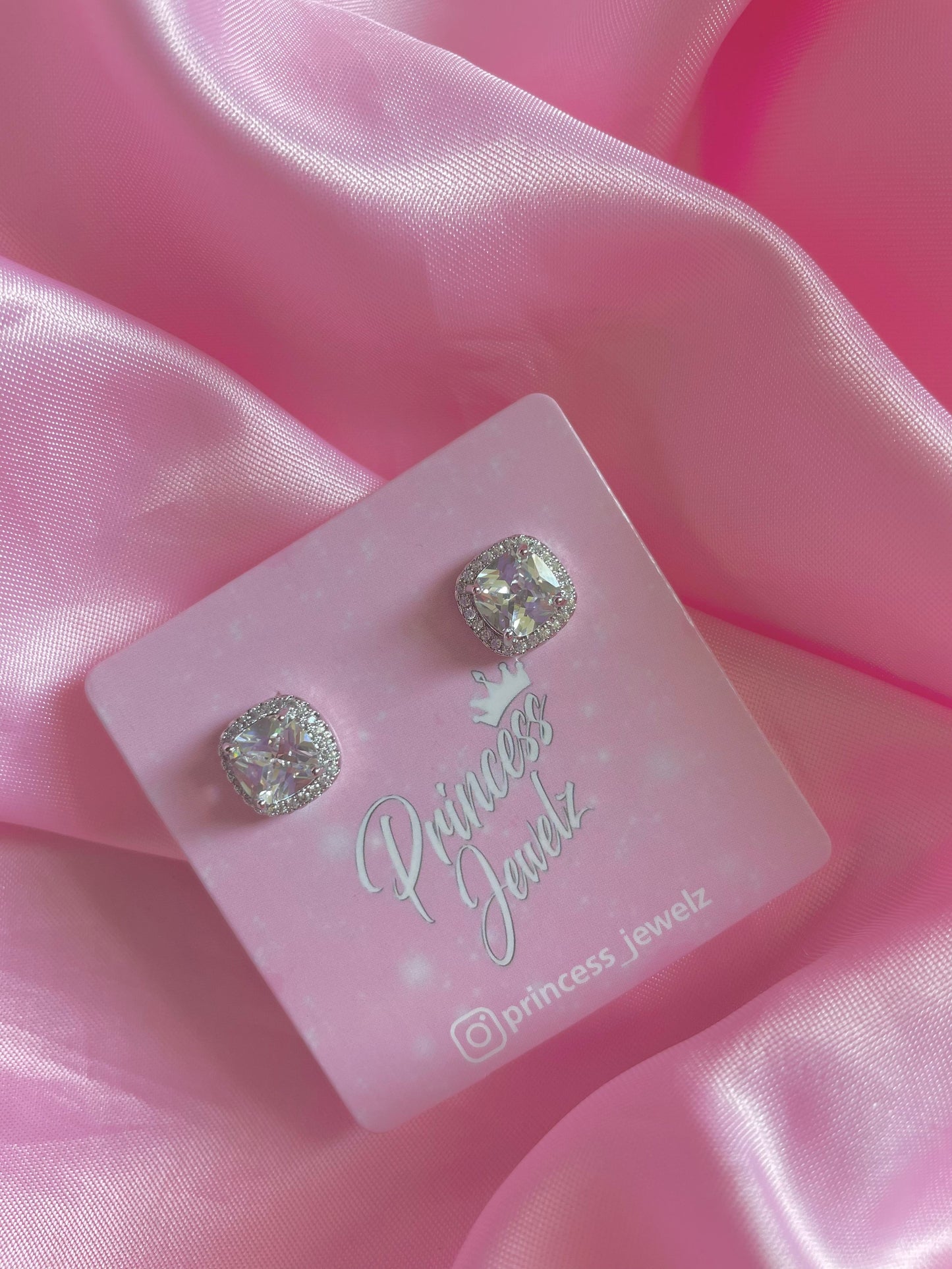 Silver Square Earrings