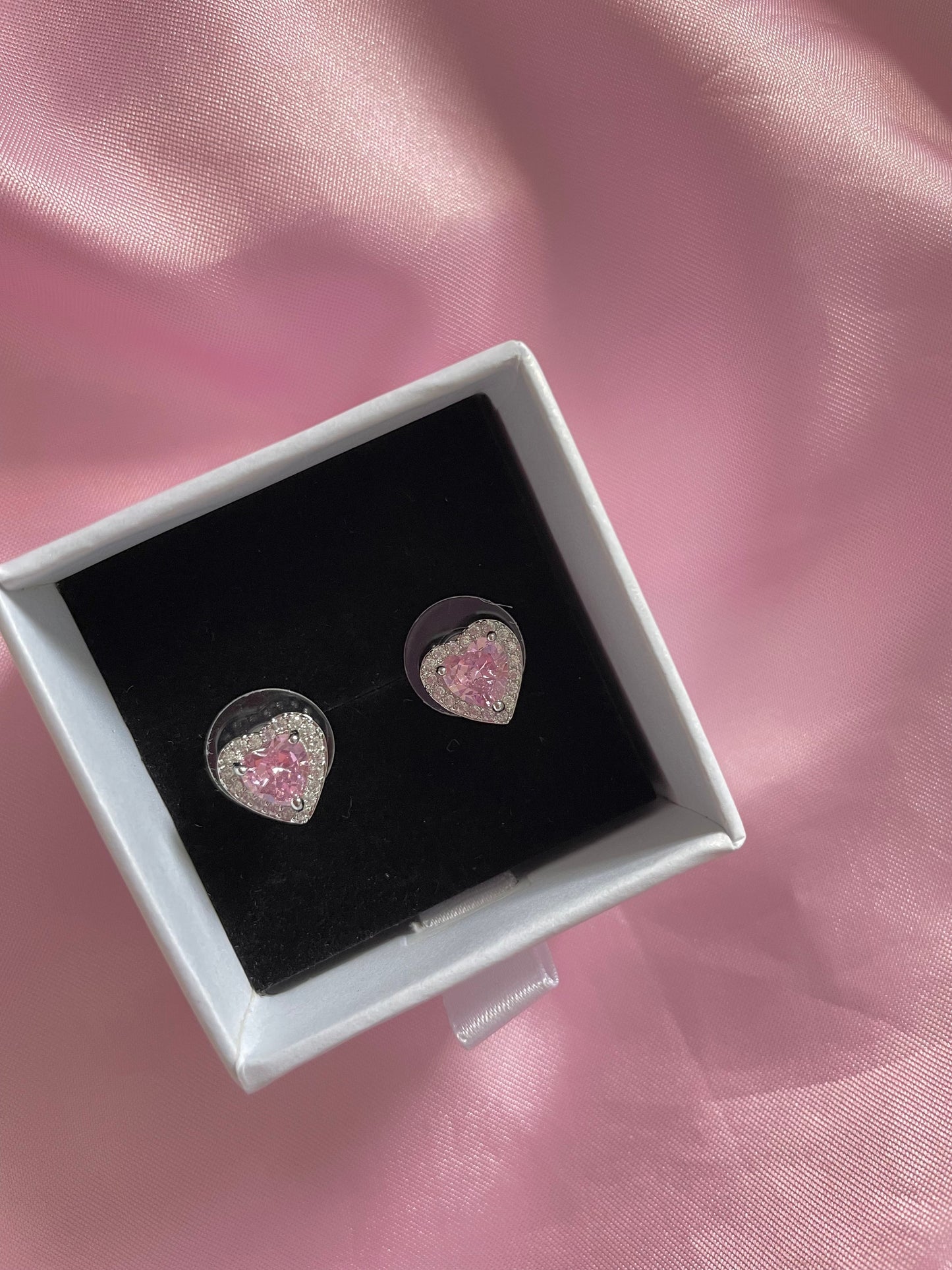 Pink Heart Earrings