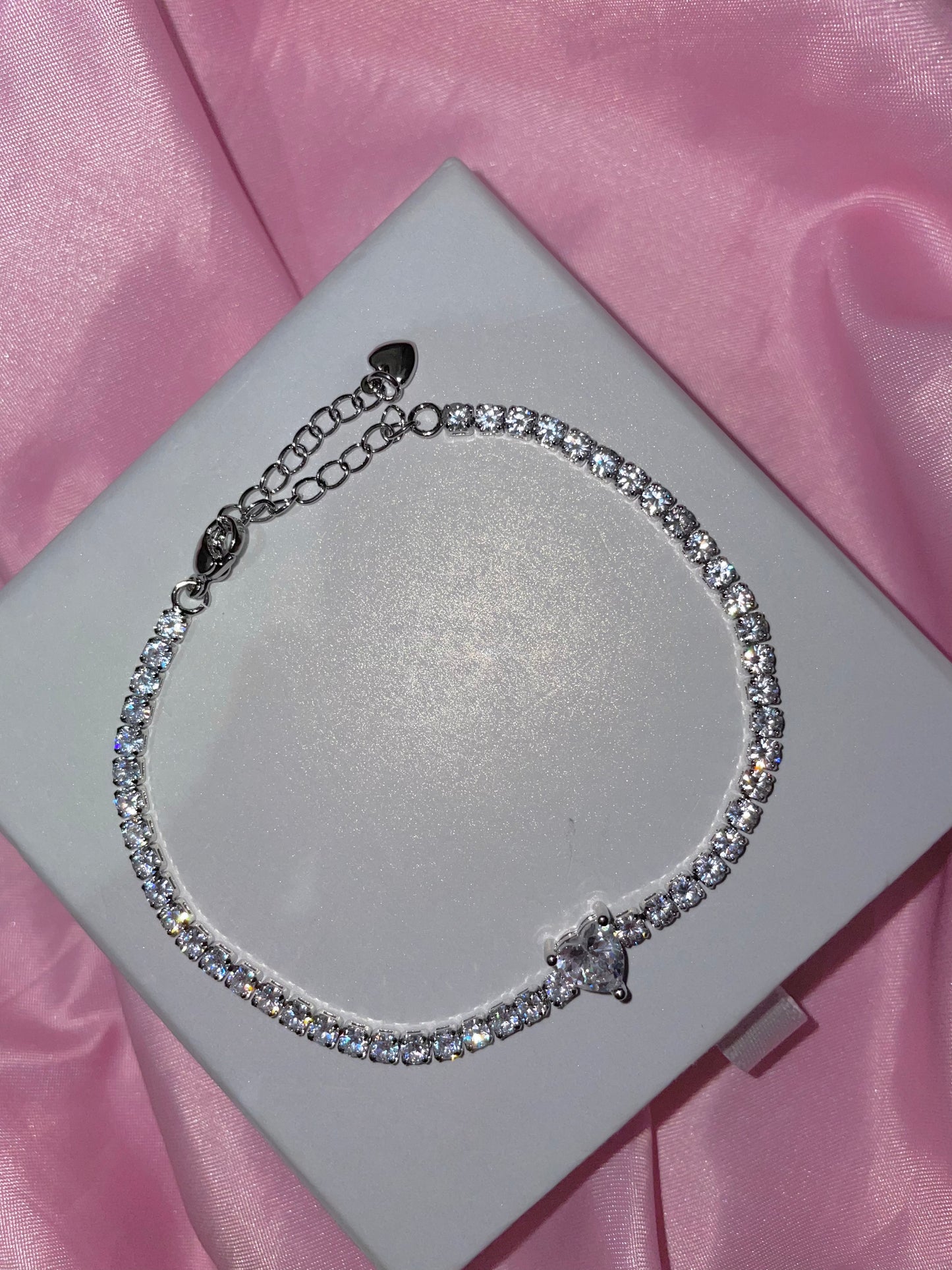 Iced Out Heart Bracelet