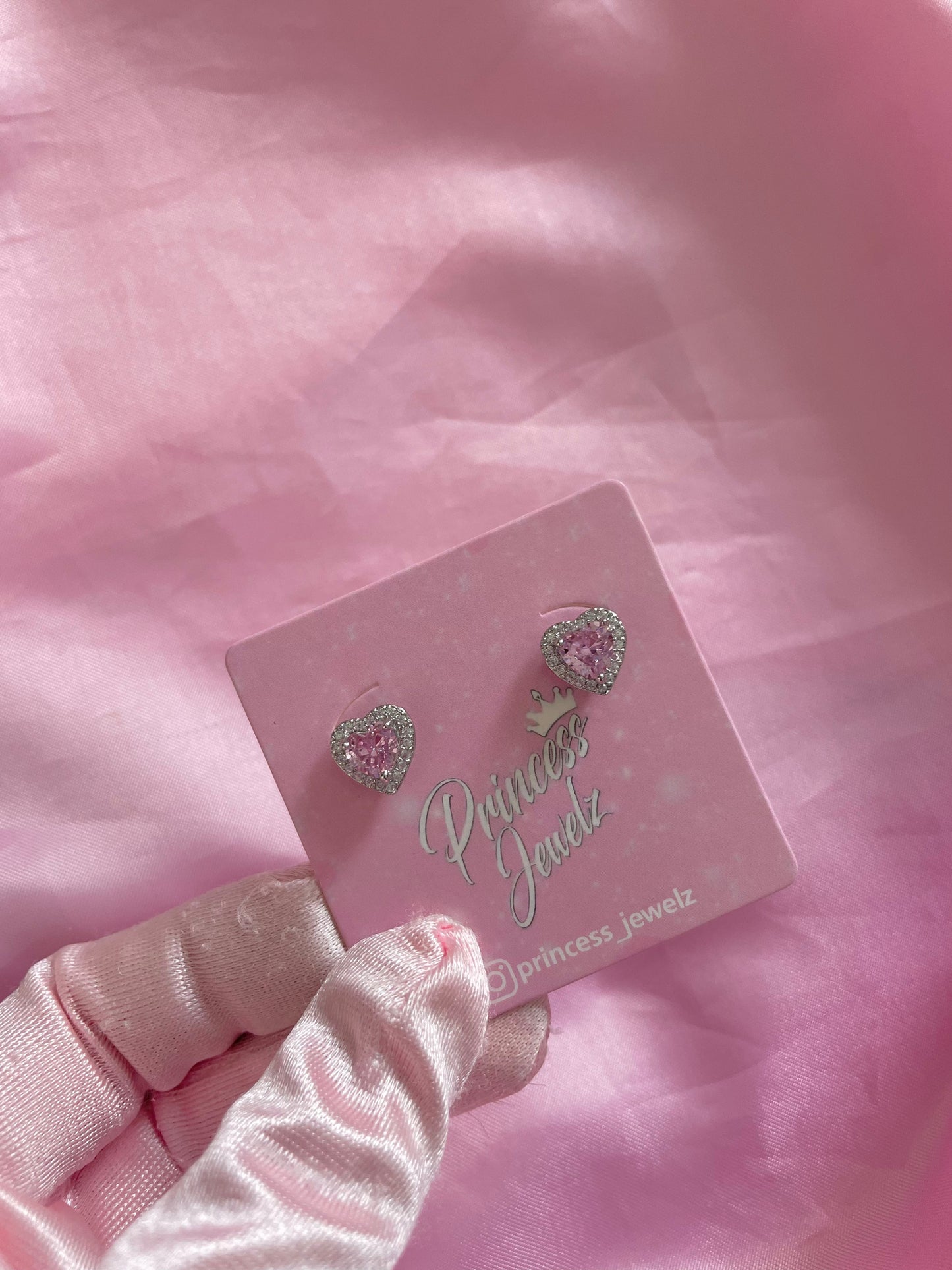 Pink Heart Earrings