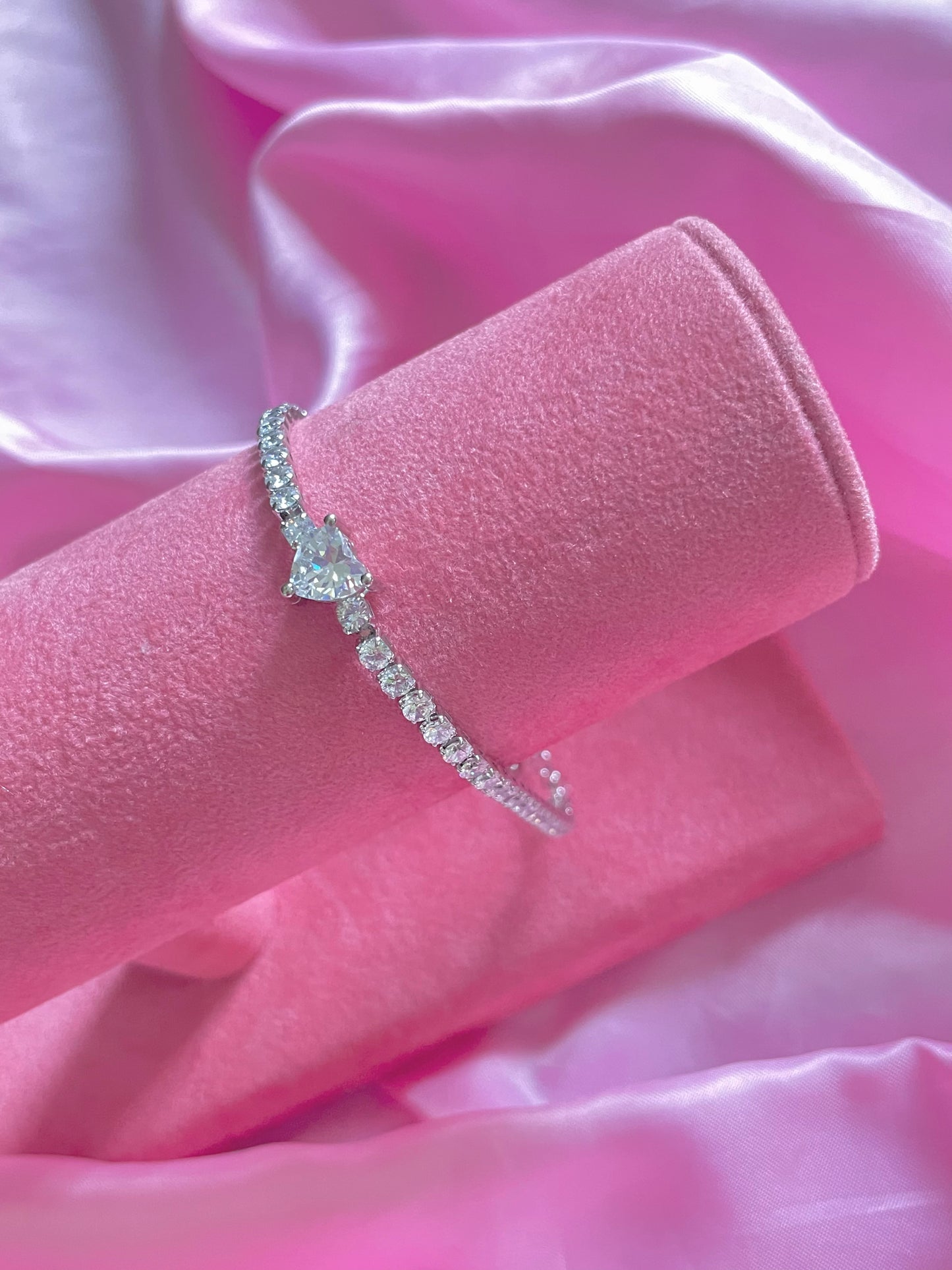 Iced Out Heart Bracelet