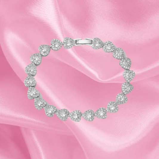 Silver Heart Me Bracelet