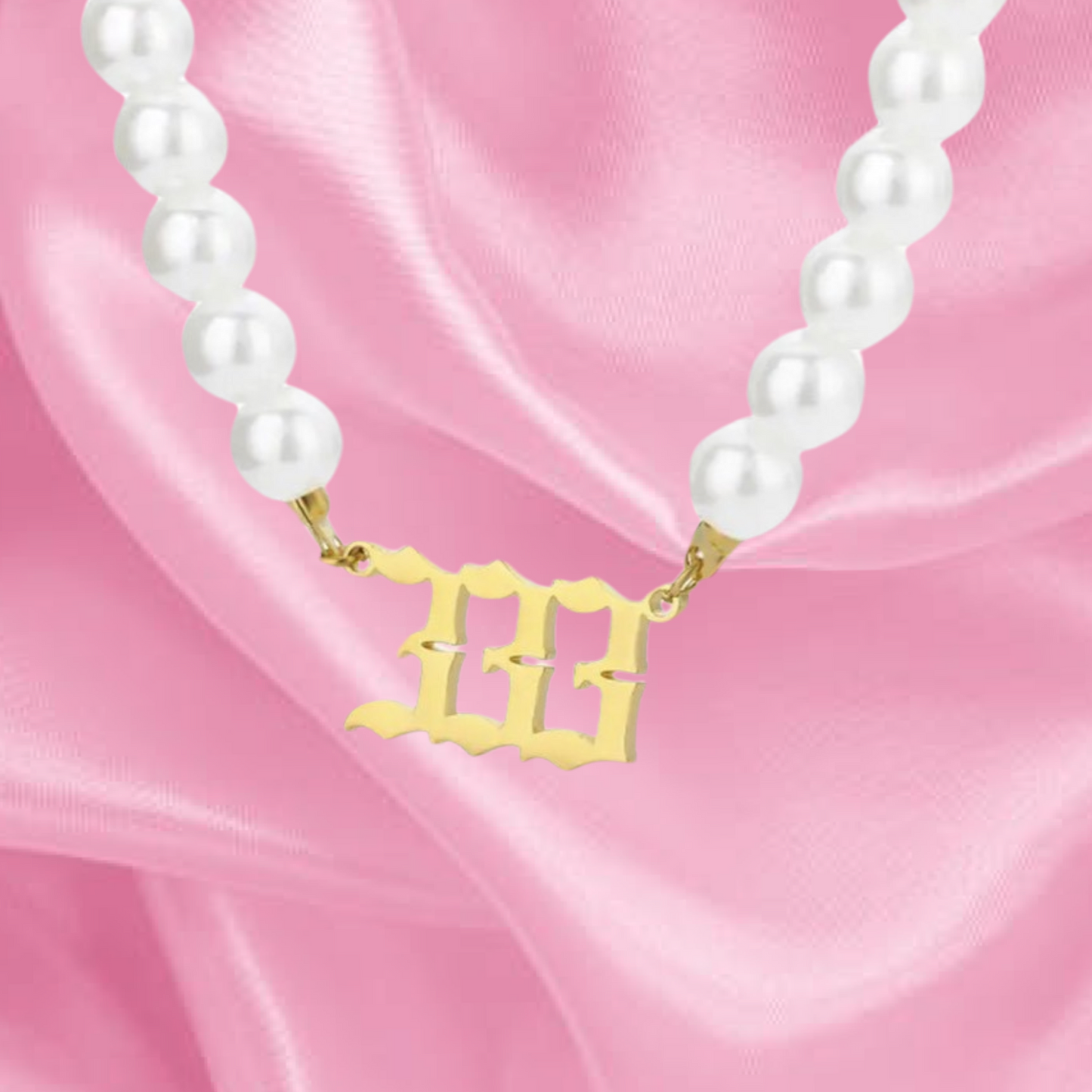 Pearl Angel Number Necklace