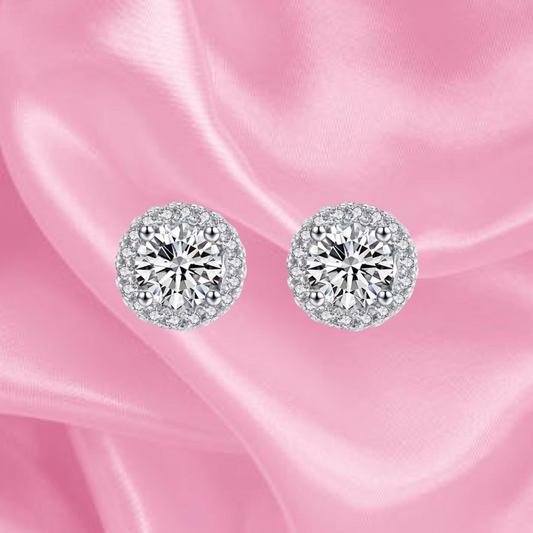 Round Sparkling Earrings