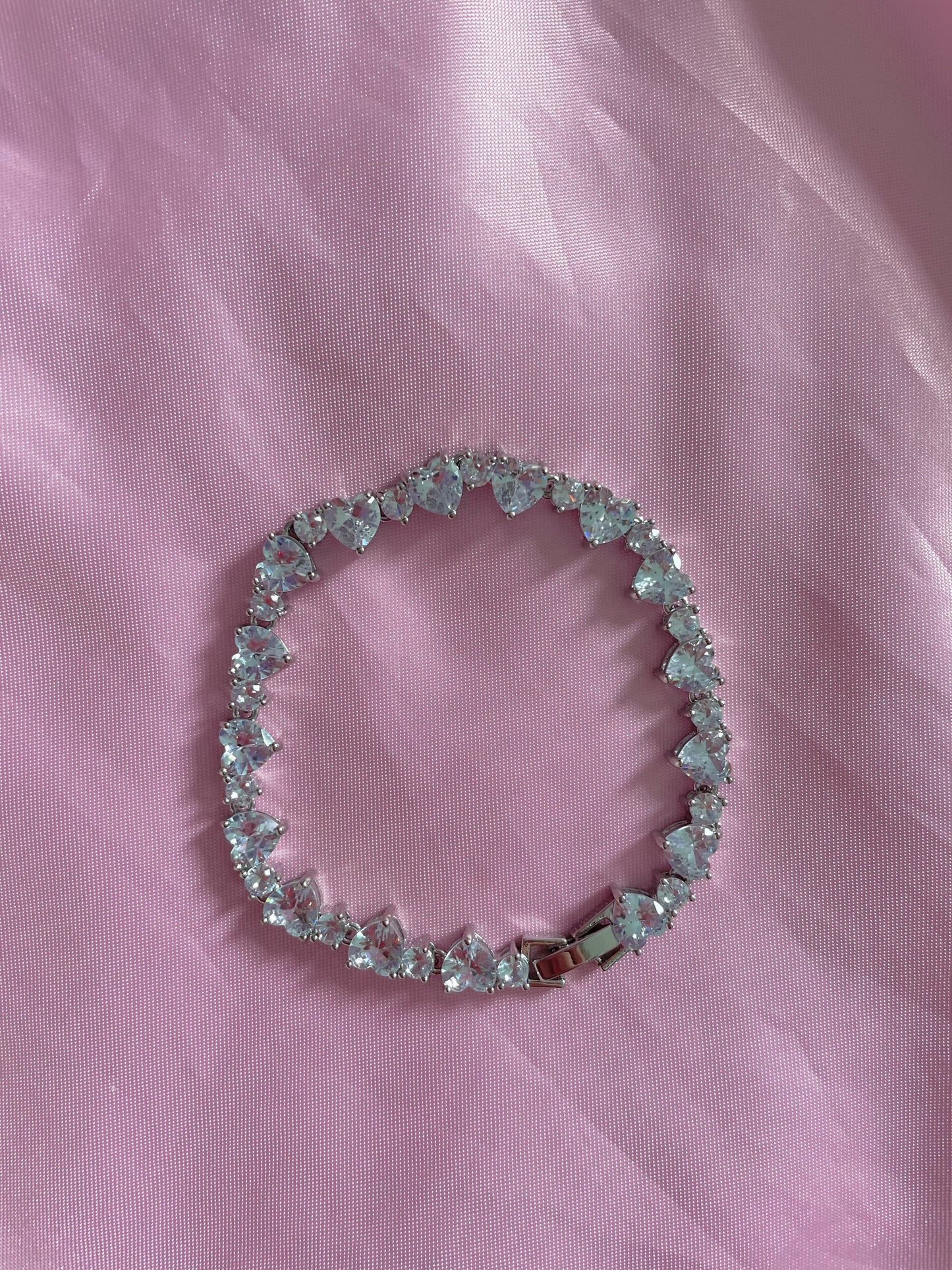 Silver Heart Bling Bracelet