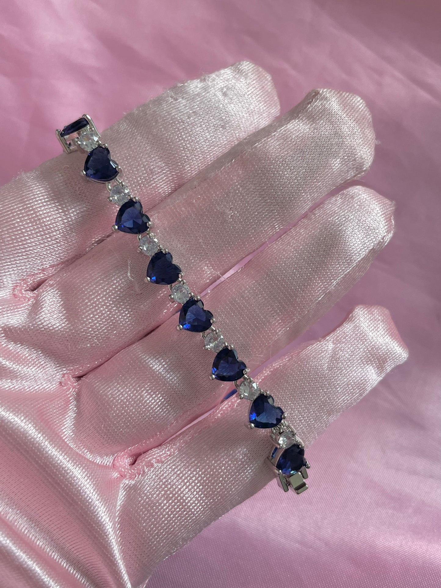 Blue Heart Bling Bracelet