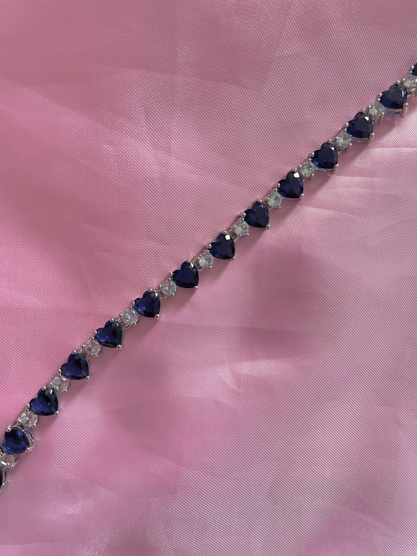 Blue Heart Bling Bracelet