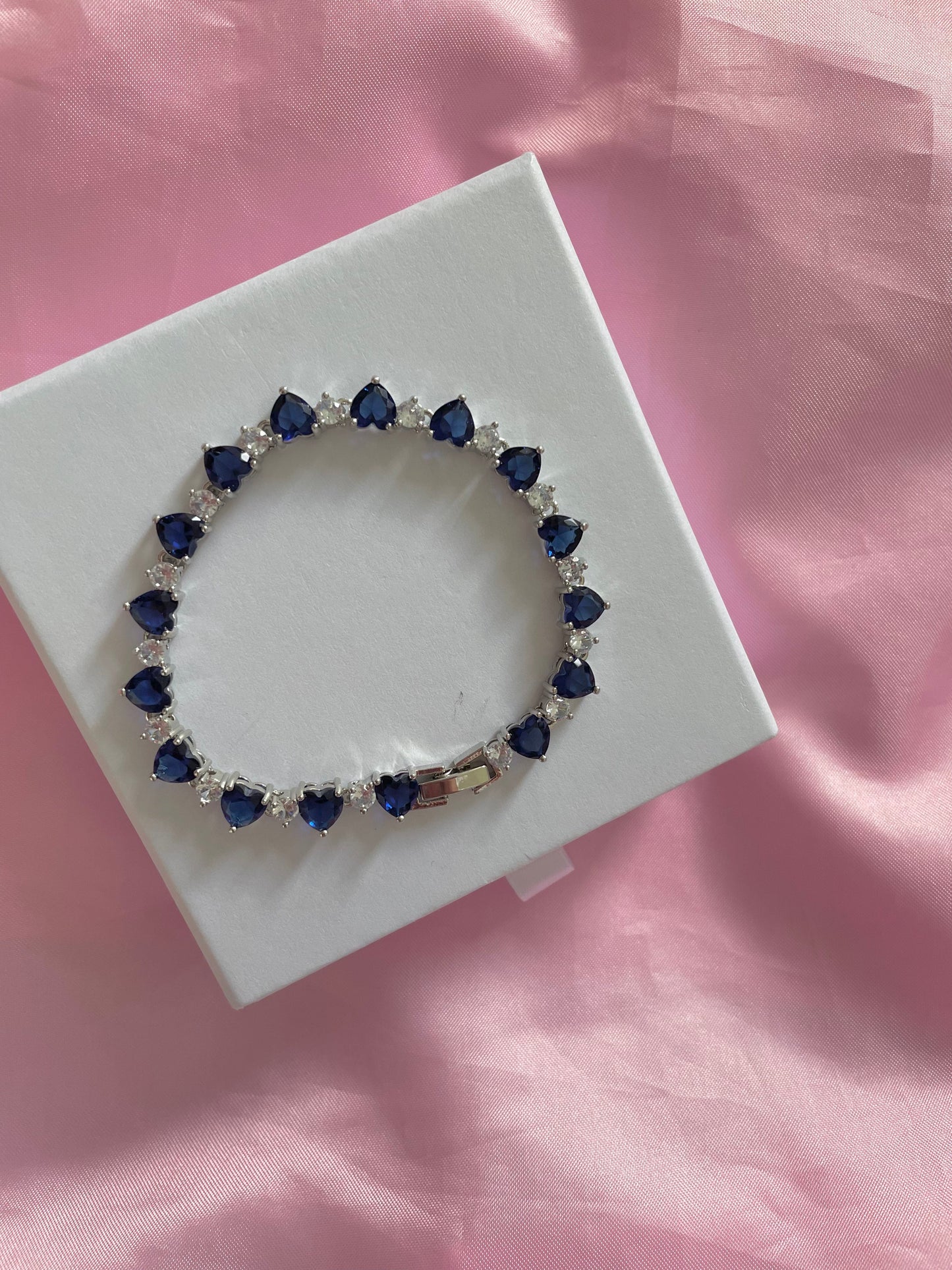 Blue Heart Bling Bracelet