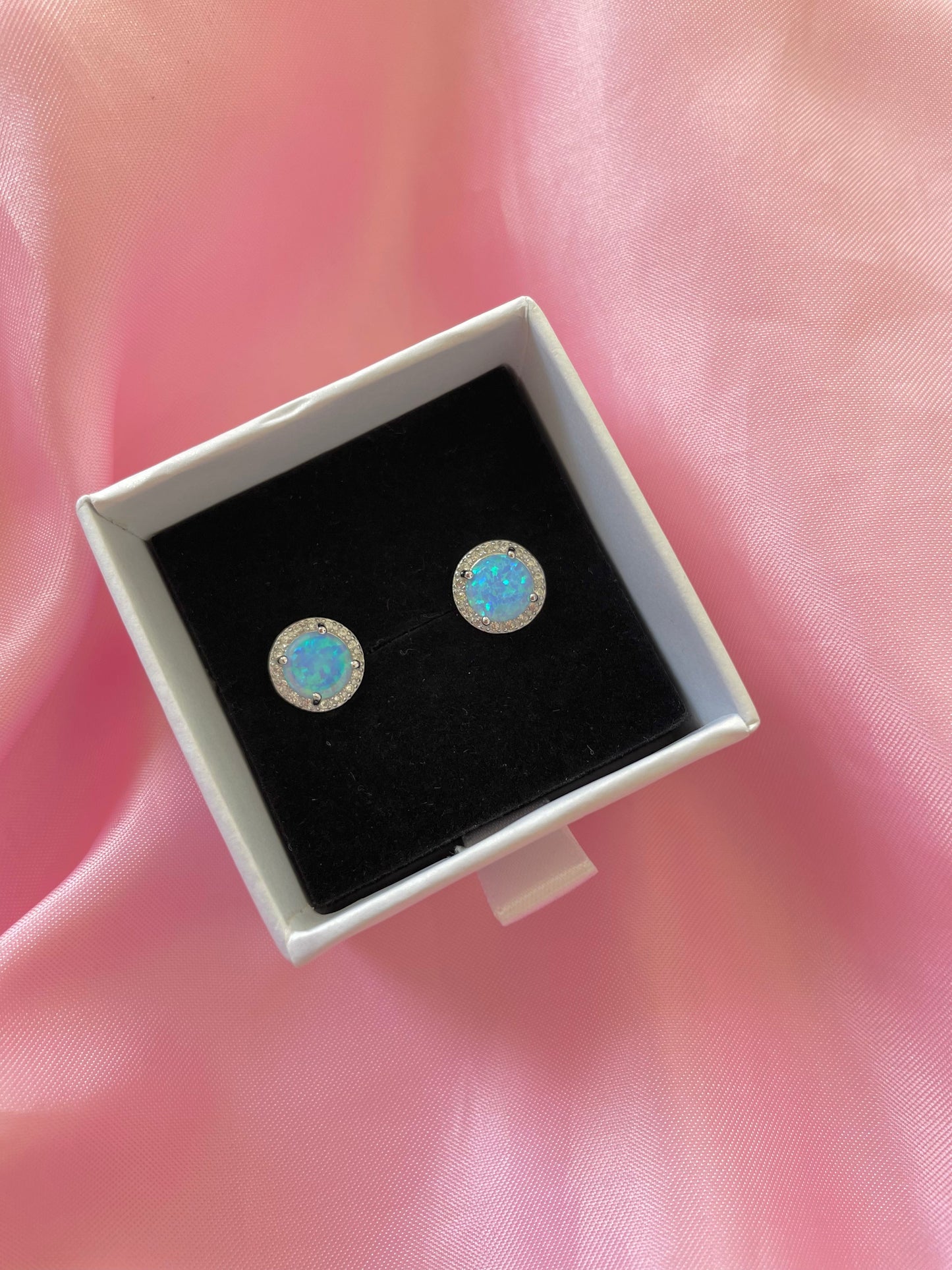 Blue Opal Earrings