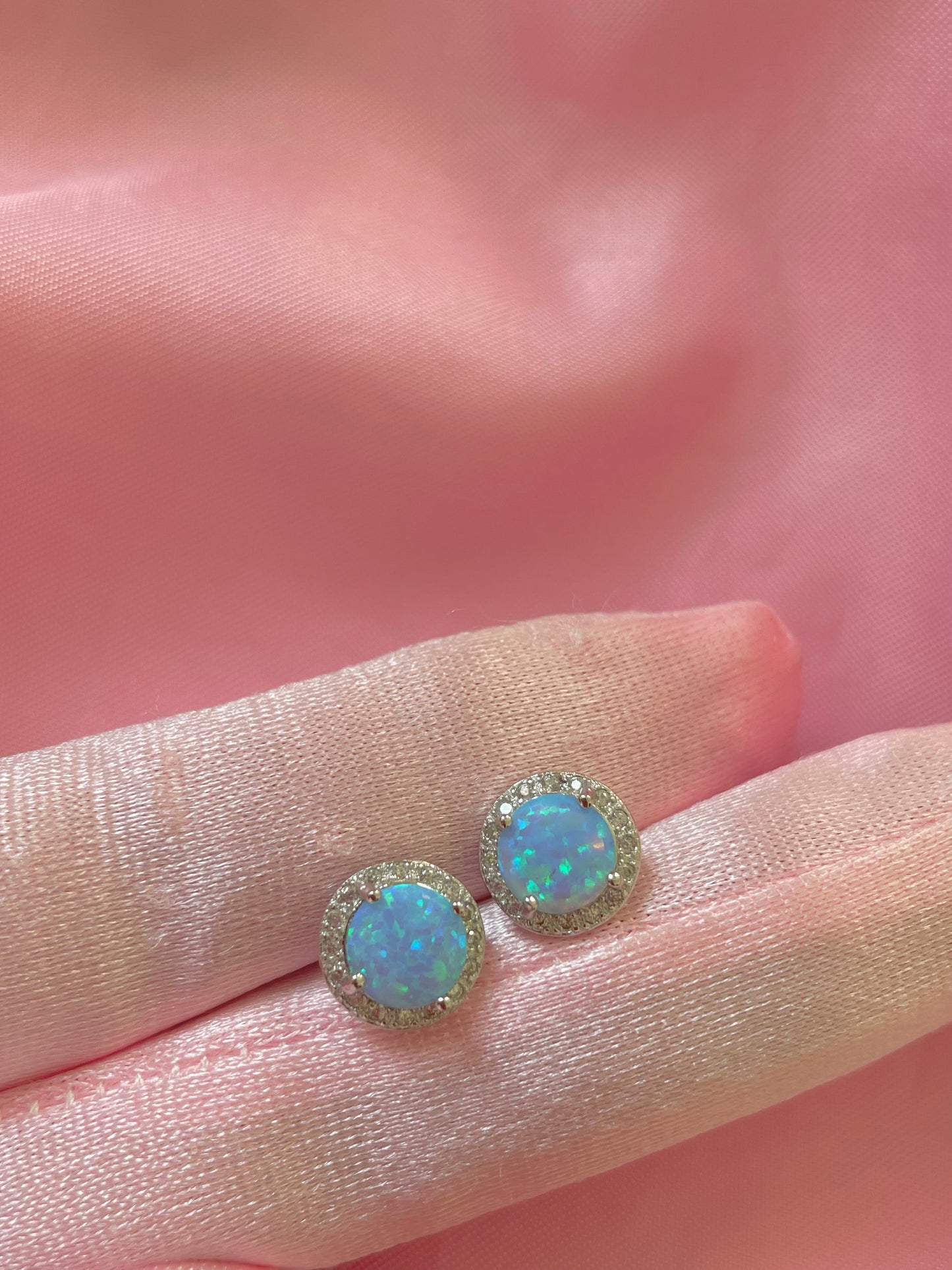 Blue Opal Earrings