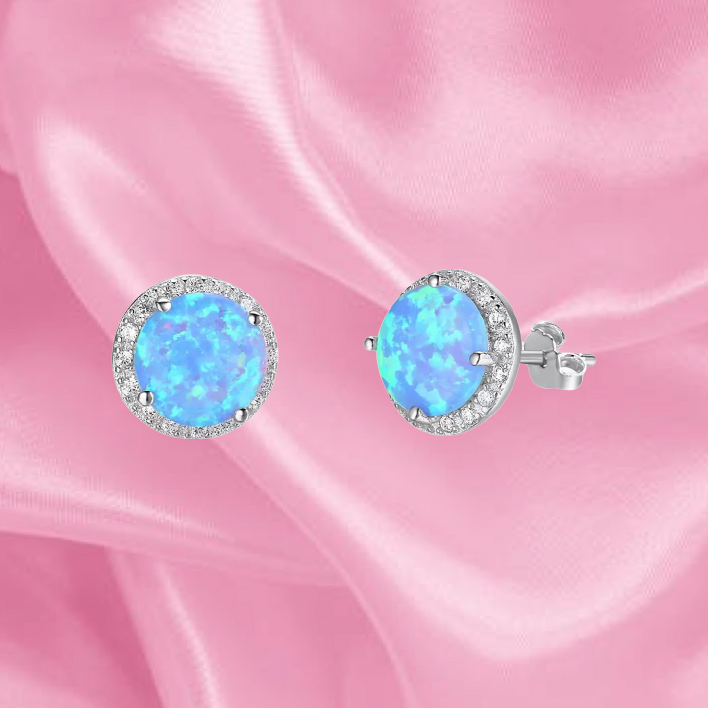 Blue Opal Earrings